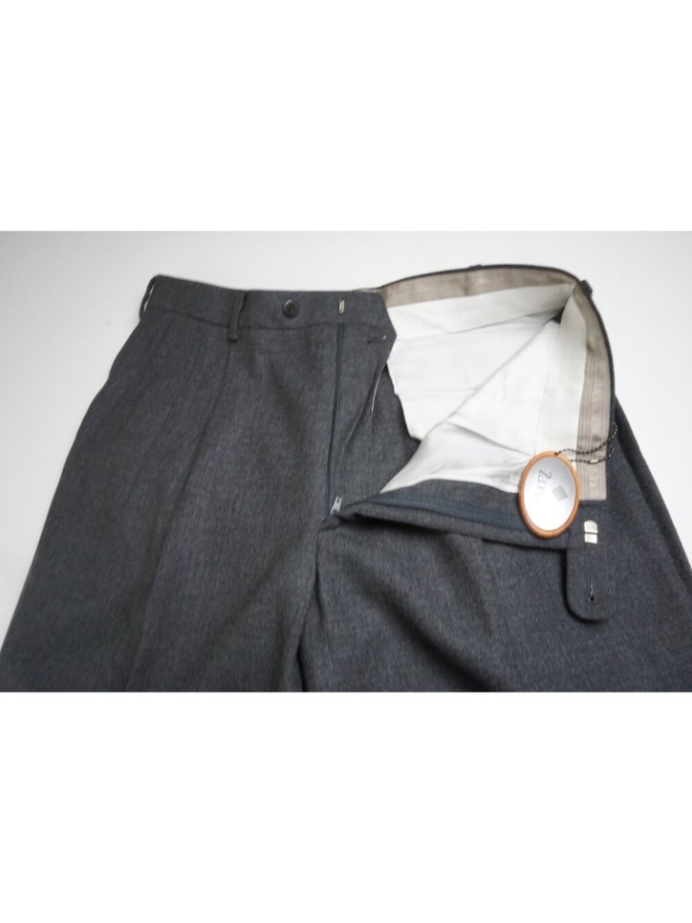 Zanella Johnny 100% Wool Gray Woven Dress Pant 50R EU BRAND NEW - Picture 5 of 6